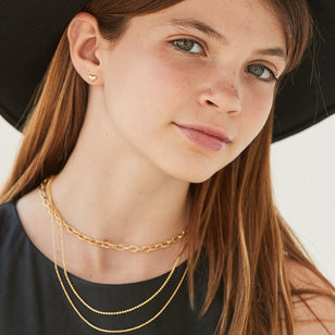 Puffed Mini Heart Studs