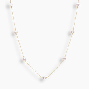 Akoya Pearl Station Necklace