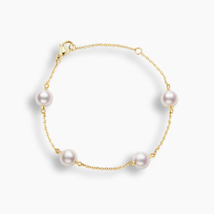Akoya Pearl Station Bracelet