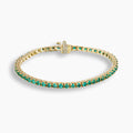 Pulsera clásica línea tenis esmeralda