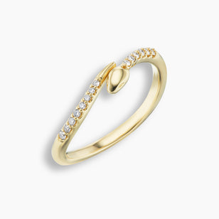 Anillo de serpiente único de diamantes