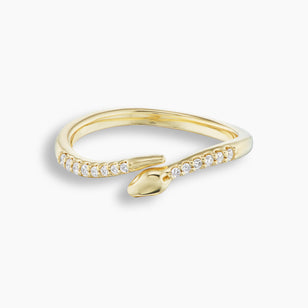 Anillo de serpiente único de diamantes