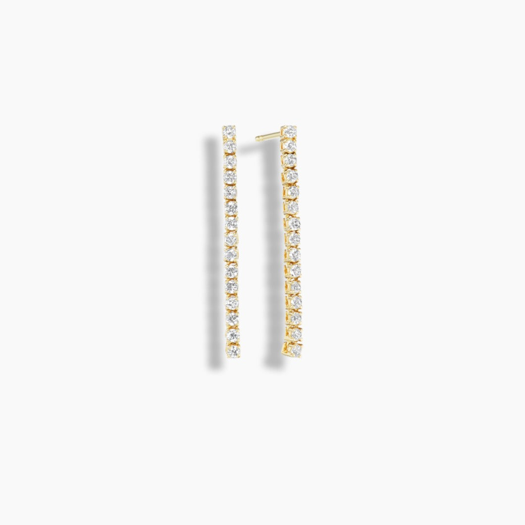 Diamond Tennis Line Earrings – KBH Jewels