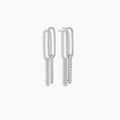 Diamond Paperclip Earrings