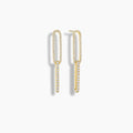 Diamond Paperclip Earrings