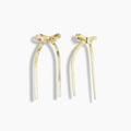 Gold Bow Stud Earrings