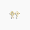 Flower Power Pearl Diamond Earrings