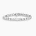 Emerald Cut Diamond Bezel Tennis Bracelet