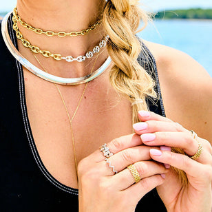 Sterling Silver Omega Necklace