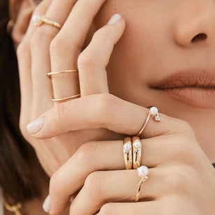 Akoya Pearl Twist Ring