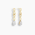 Infinity Pear Cut Diamond Drops Earrings