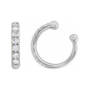 Kate Mara x KBH Sterling Silver Single Diamond Ear Cuff