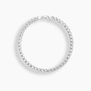 Collar de cadena de plata de ley