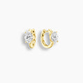 Solitaire Oval Diamond Huggies