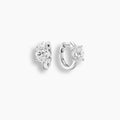 Solitaire Oval Diamond Huggies