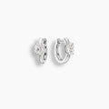 Solitaire Oval Diamond Huggies