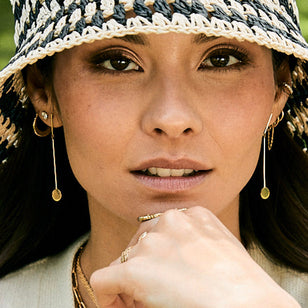 Textured Crescent Hoop Earring