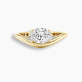 Swoop Oval Diamond Pinky Ring