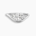 Swoop Pear Diamond Pinky Ring