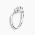 Swoop Pear Diamond Pinky Ring