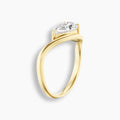 Swoop Pear Diamond Pinky Ring