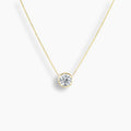 Round Diamond Bezel Necklace