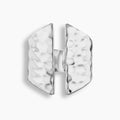 Sterling Silver Hammered Open Shield Ring