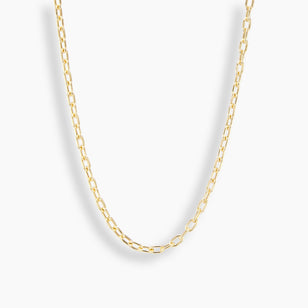 Thick Elongated Link Necklace