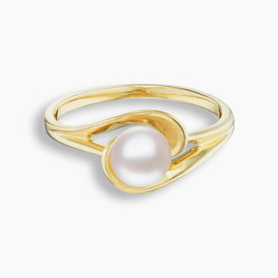 Akoya Pearl Twist Ring