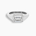 East West Emerald Cut Diamond Meridian Ring