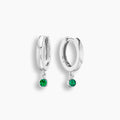 Emerald Dangle Huggies