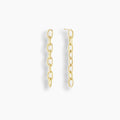 Elongated Chain Link Earrings Short