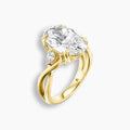 6.26 TCW Oval Diamond Twist Three Stone Engagement Ring