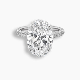 7 TCW Oval Diamond Pavé Engagement Ring
