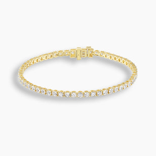 Pulsera clásica con línea de tenis de diamantes