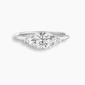 Marquise Cut Diamond East West Slim Pinky Ring