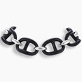 Ebony Wood & Sterling Silver Gucci Link Choker