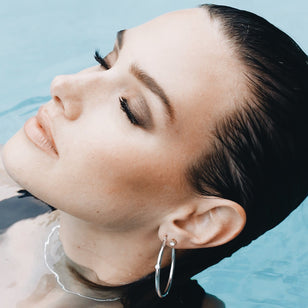 Mini aretes de diamantes