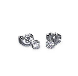 Mini aretes de diamantes