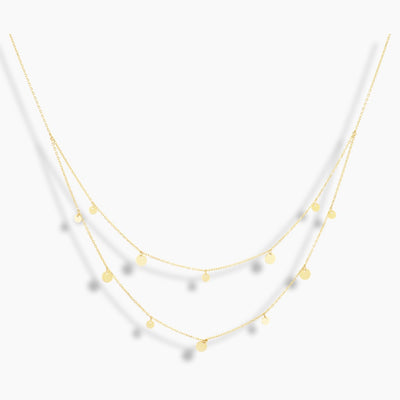 Double Layer Disc Necklace
