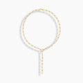 Paperclip Chain Lariat Necklace
