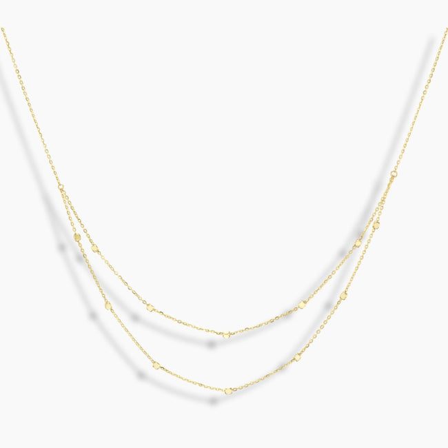 Collar de cuentas de doble diamante