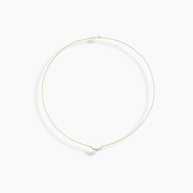 Collar de cuentas de doble diamante