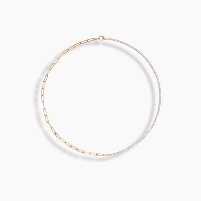 Collar llamativo de tenis con clip de diamantes de Kate Mara x KBH