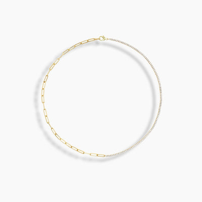 Collar llamativo de tenis con clip de diamantes de Kate Mara x KBH