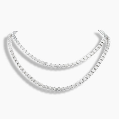 Sterling Silver Box Chain Necklace