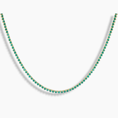 Classic Emerald Tennis Necklace