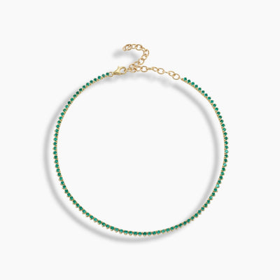 Classic Emerald Tennis Necklace
