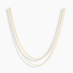 Double Diamond Bead Necklace