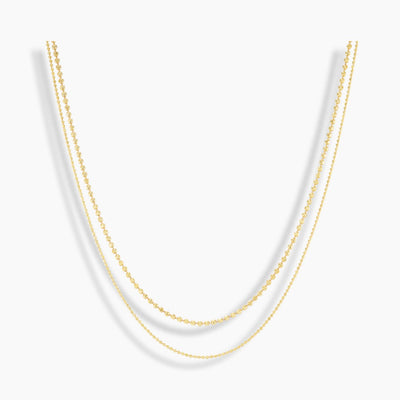 Double Diamond Bead Necklace